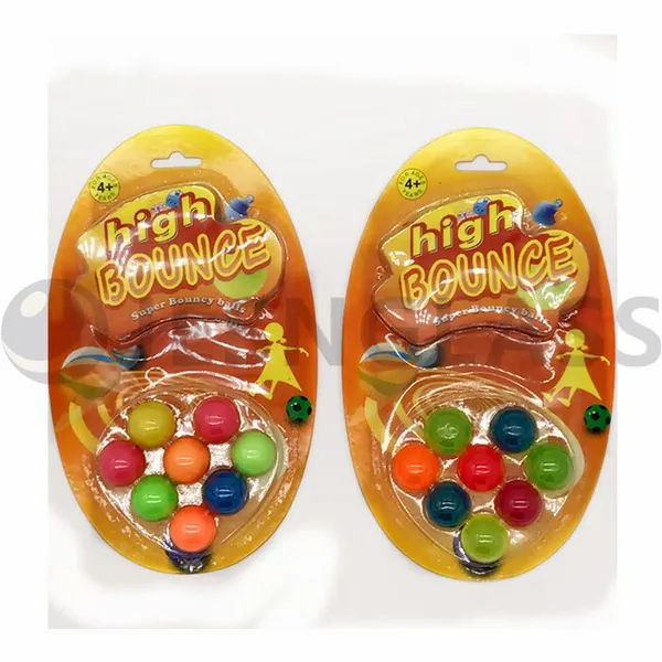 Hot Sale 27MM High Bouncy Ball Children's Toy Rubber Balls Blister Card Package