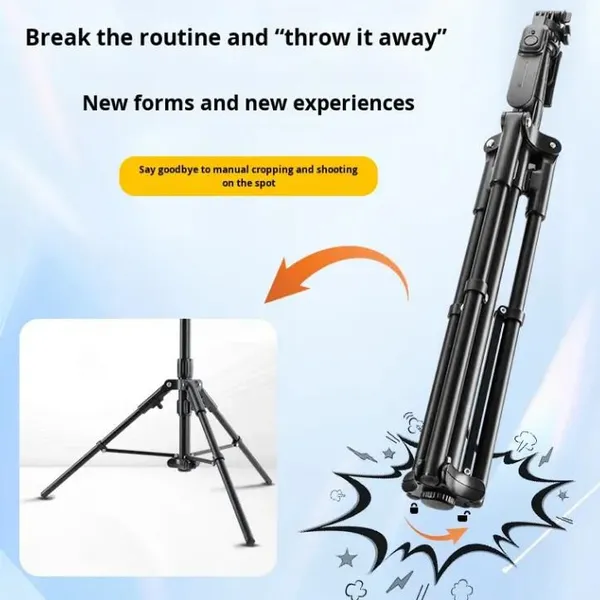 WF D305 Aluminum Alloy Tripod Photography Portable Phone DSLR Camera Universal Selfie Stick Live Streaming for Photo Auto-Open Light Stand photo-5