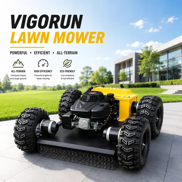 VTW550 500MM Радиоуправляемая четырехколесная газонокосилка | Китайский производитель-фабрика | Радиоуправляемая газонокосилка для садов, ферм и склонов