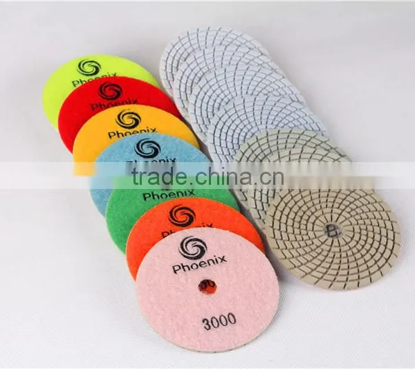 High Quality 100mm Swirl Wet Polishing Pads for Marble With 4.00mm photo-6