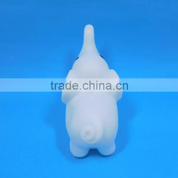 Self- Design Soft Vinyl Elephant Toys Flashing Led Light Elephant Toys Manufacturer photo-4