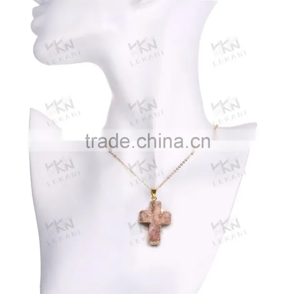 New Fashion Bead Cross Key Pendant Necklaces photo-6