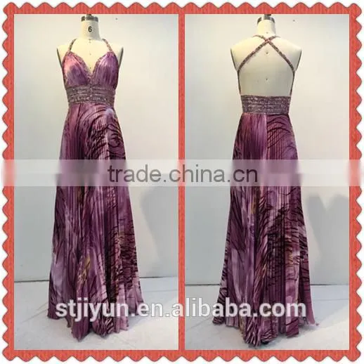 Wholesale Luxury 2016 Halter Neck Evening Dress