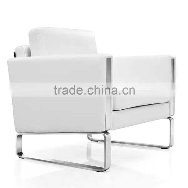 S-23-1 White Leather Sofa pu Sofa White Leather Sofa Furniture Sofa photo-2