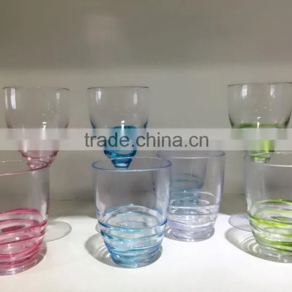 Cheap Good Quality Plastic Swirl Tumblers Colorful Small Clear Cups photo-2