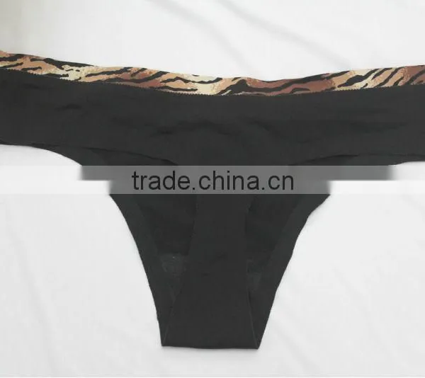 Laser Cut Leopard Print Waist Mini G-string Sexy Panties photo-2