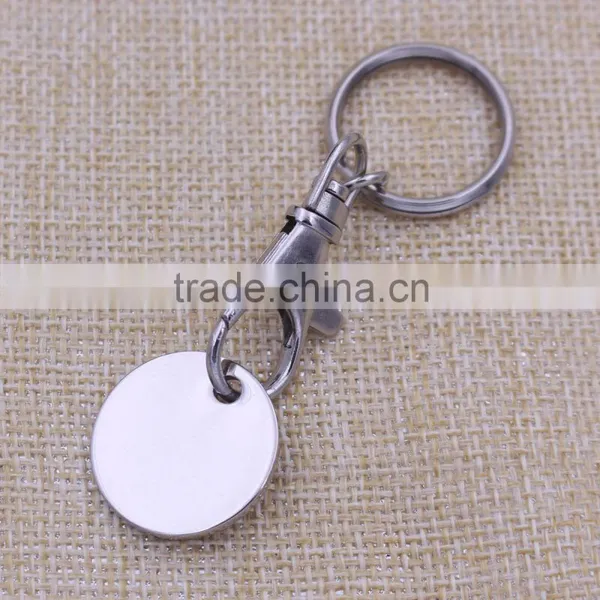 Wholesale Custom Coin Key Ring Trolley Token Metal Holder photo-3