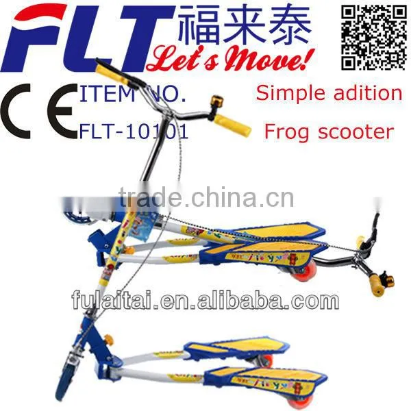Mini 125mm Cheap Cost FLT-10101 Frog Kick Scooter With Flashing PU Wheels