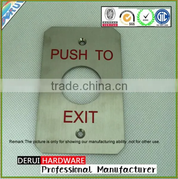 Stainless Steel Push Plate Used for Door in Hospital