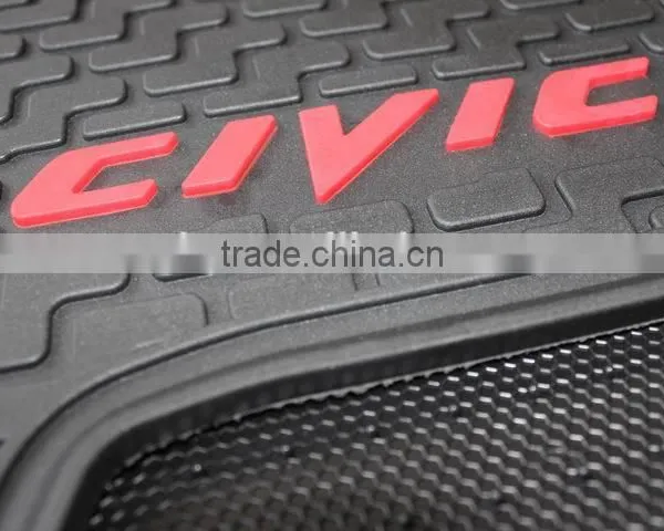Factory Wholesale Non Skid Easy Clean PVC Auto Car Floor Mats For HONDA CIVIC photo-3