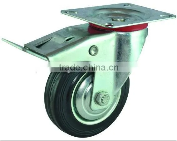 Rubber Small Swivel Industrial Caster Wheels,rivet