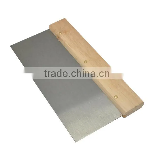 120mmSquare Scrapre With Wooden Handle, Carbon Steel Normal Polished Blade photo-3