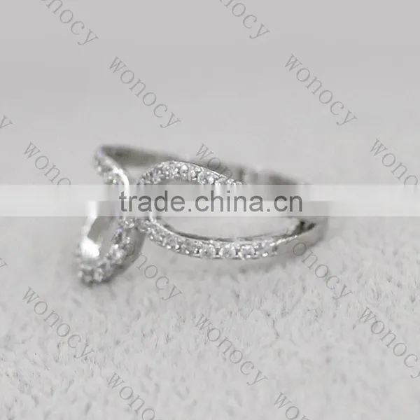 Fashion Wholesale American Gold Plated Paved Diamond Ring photo-3
