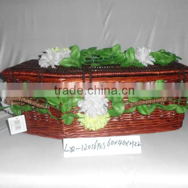 White Funeral Willow Coffins / Funeral Casket