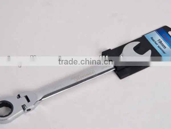 Single Hangtag Flexible Head Combination Ratchet Wrench
