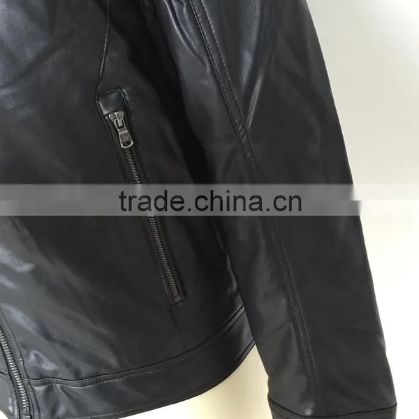 2016 Top Selling Popular New Style Men PU Leather Jacket photo-6