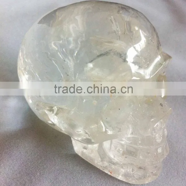 Pure Handmade Clear Quartz Skull Handicraft photo-3