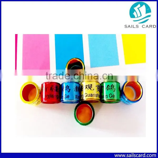 China Supplier RFID Pigeon Ring Different Size Pigeon Foot Ring