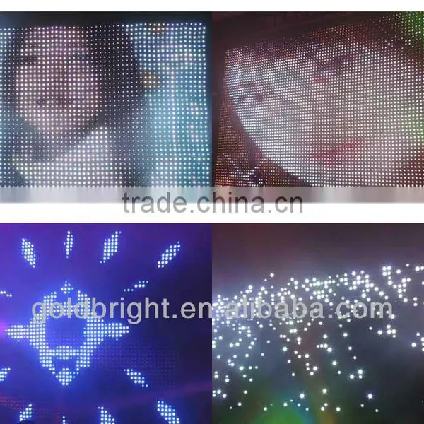 New flexible soft dmx rgb led star cloth curtain
