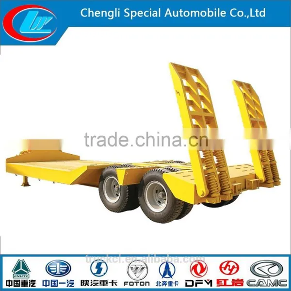 2 Axle Low Bed Semi Trailer, Low Bed Trailers for Sale