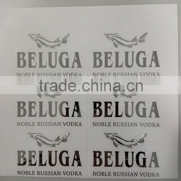 Glossy Finish Electroform Thin Metal Sticker; Metal Electroforming Foil Self Adhesive Label Sticker