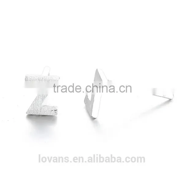Fashion Korean 925 Silver Set Alphabet Letters Earings for Women photo-2
