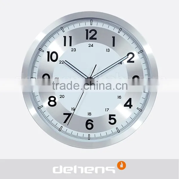 DEHENG High Quality Metal Wall Clock With Temperature Display photo-2