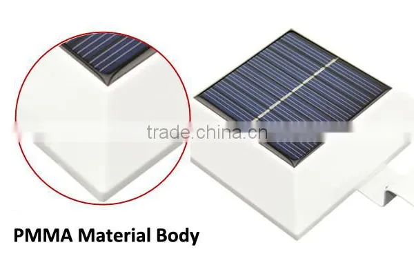 SL-4LFL 4led White Square IP65 PIR Sensor Solar Light for Garden photo-4