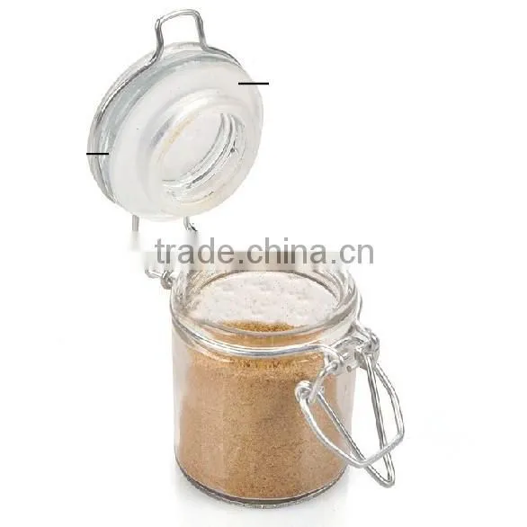Mini Clear Round Glass Candy Jar With Sealed Lid photo-3