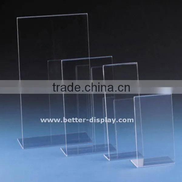 Wholesale Plastic Acrylic Sign Holder 5X7 photo-3