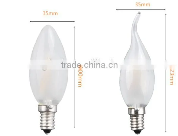 CE Rosh Appoved Dimmable Energy Saving E14 Classic Style LED Filament C35 Flame Candle Lamp E14 photo-2