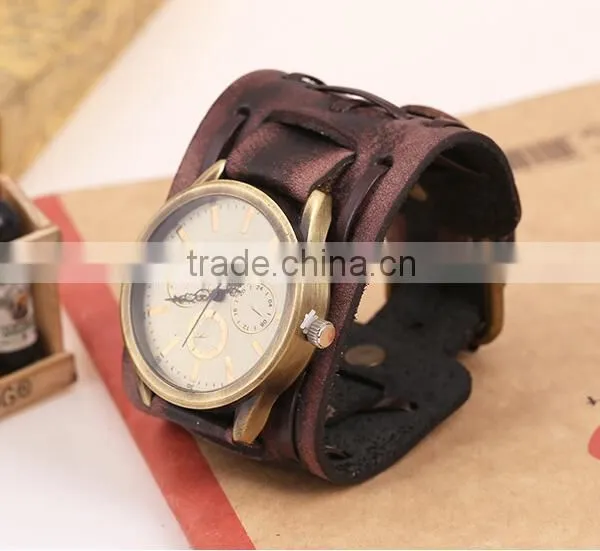 Fashion Handmade Leather Women Watch Bracelet photo-4