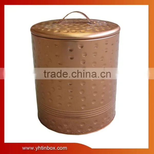 Golden Candle Tin Container