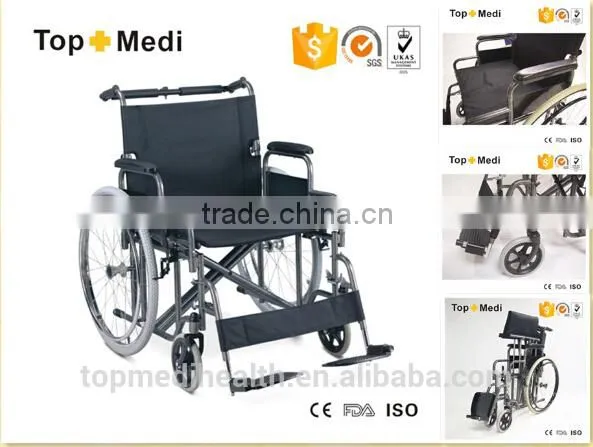 Powder Coating Disabled and Remote Steel Wheelchair photo-3