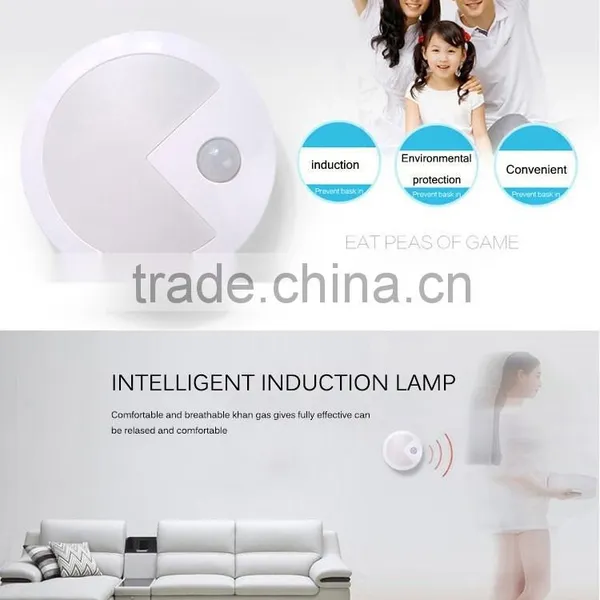 LED Wall Lamp Creative Eat Peas Body Sensor USB Night Light Charging Bedroom Corridor LED Optically Controlled Wall Lamp photo-4