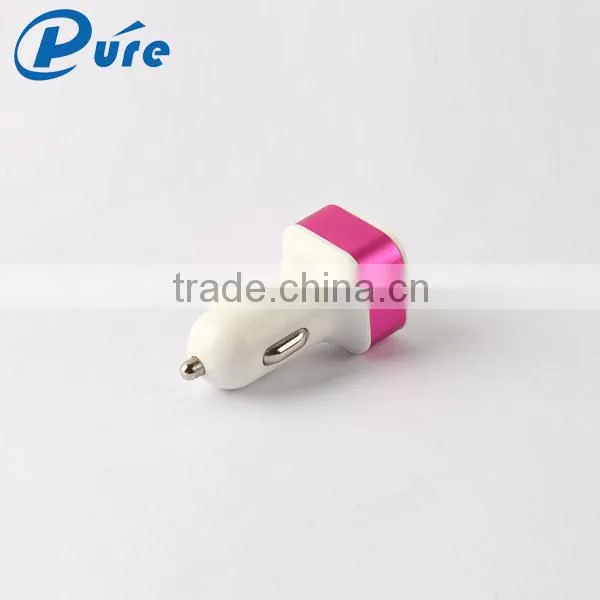 OEM Colorful Dual-port 2 USB Port 5v 2.1a Smart Car Charger With Indication Light photo-4