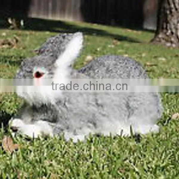 Tan Brown Jackalope Taxidermy Lying Rabbit Horns Easter Bunny photo-4
