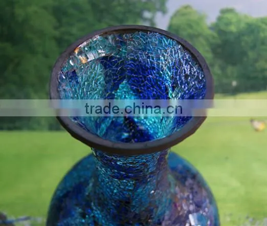 Large Mosaic Glass Vase 2014 New photo-3