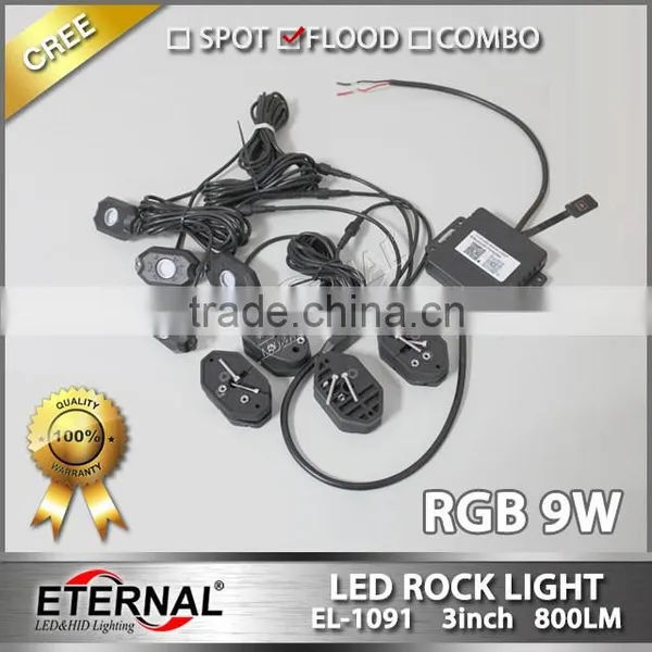 4/6/8/12 POD Rock LED Off Road Jeep ATV Golf Cart Truck Vehicle Rock Crawler Light RGB Rock Light photo-6