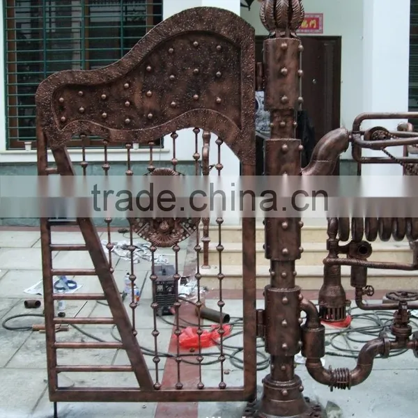 Cast Iron Metal Arts and Craft for Home Decoration the Father and Son Fishing Figurines photo-5