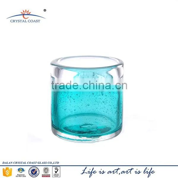 Bubble Style Tea Light Glass Candle Shade; Hand Blown Candle Glass Jar Shade photo-3
