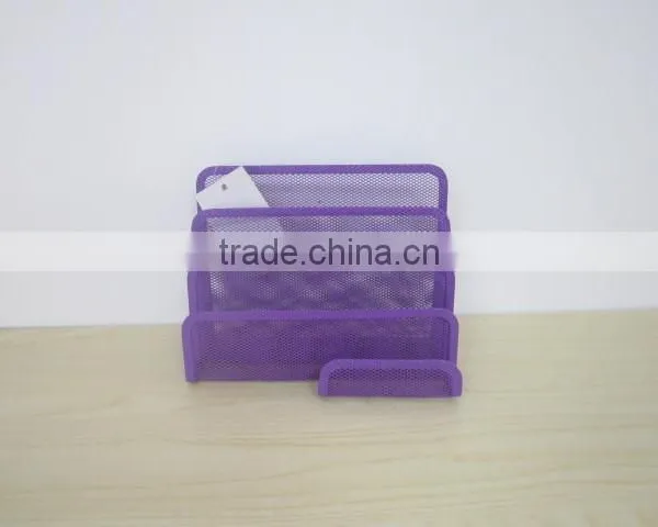 2016 Mesh Metal Wire Desk Top Paper Organizer File Folder Holder Office File Rack Office File Rack photo-2