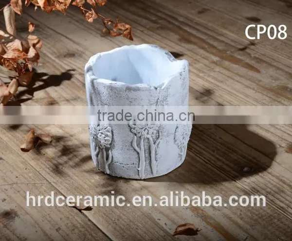 Unique Design Pot Cement Flower Pot for Plant Garden Pot photo-2
