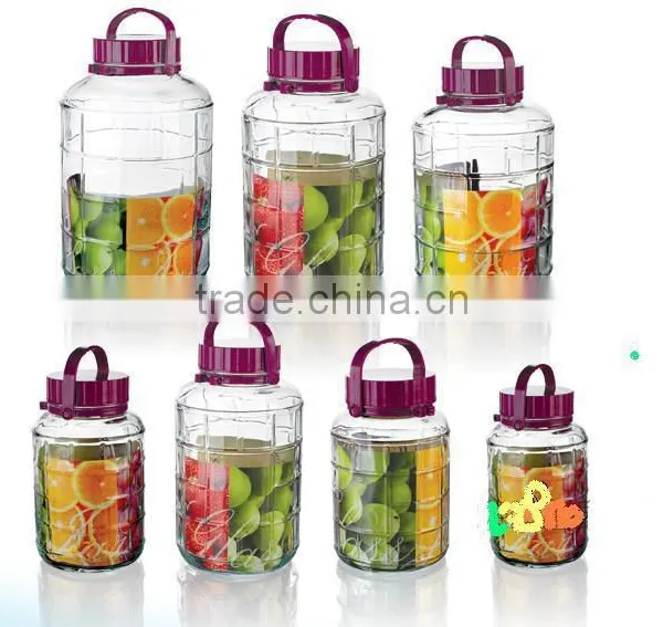 Large Glass Wine Making Jar With Plastic Handled Lid photo-2
