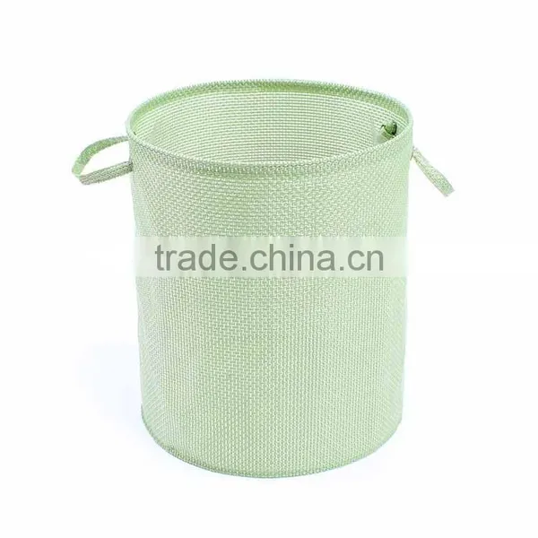 Round Style Laundry Hamper With Closing and Rope Handle, Non-woven Fabric Laundry Basket photo-3