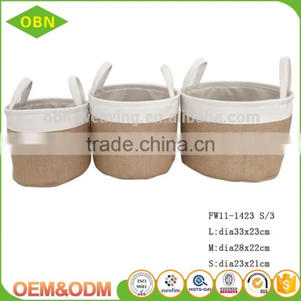 Customized Set 3 Foldable Collapsible Laundry or Toy Fabric Storage Basket photo-2