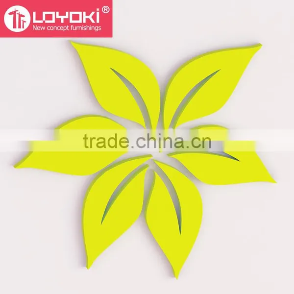 Original Design MDF Wood DIY 3D Wall Decor Leaf Shape Wall Stickers photo-5