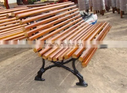 Classic Wooden And Cast Iron Garden Bench photo-2