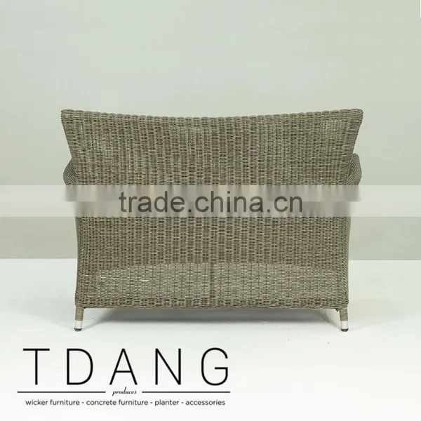 Manning Wicker Sofa - Rattan Patio Furniture Garden Bench. photo-3