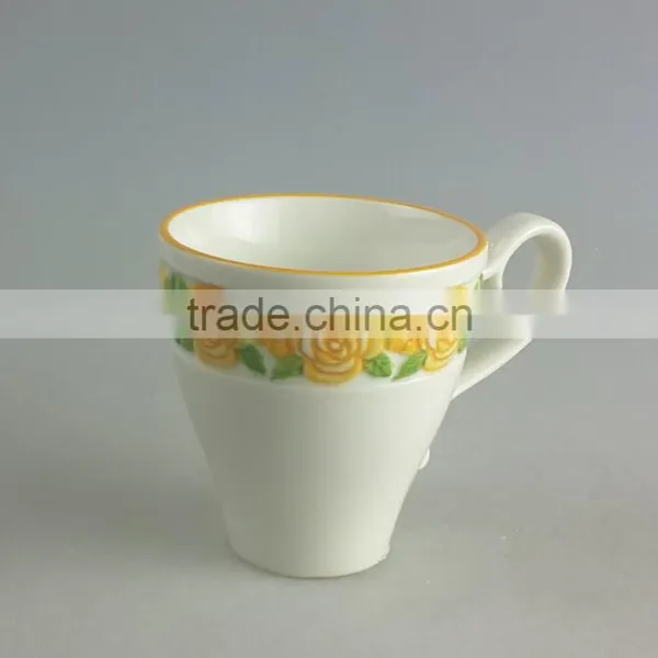 New Bone Embossed Rose Handpainted Mug photo-2